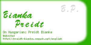 bianka preidt business card